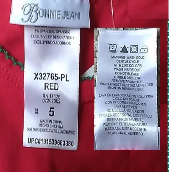 Girls Christmas Top Bottom - Sz 5 - Picture 9 of 9